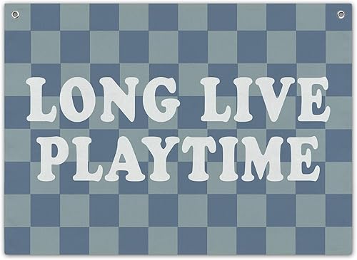 Miniatura 16 de Decoración de sala de juegos para niños, pancarta de lona de lino Welcome To The Boys Club, bandera azul para colgar en la pared para habitación