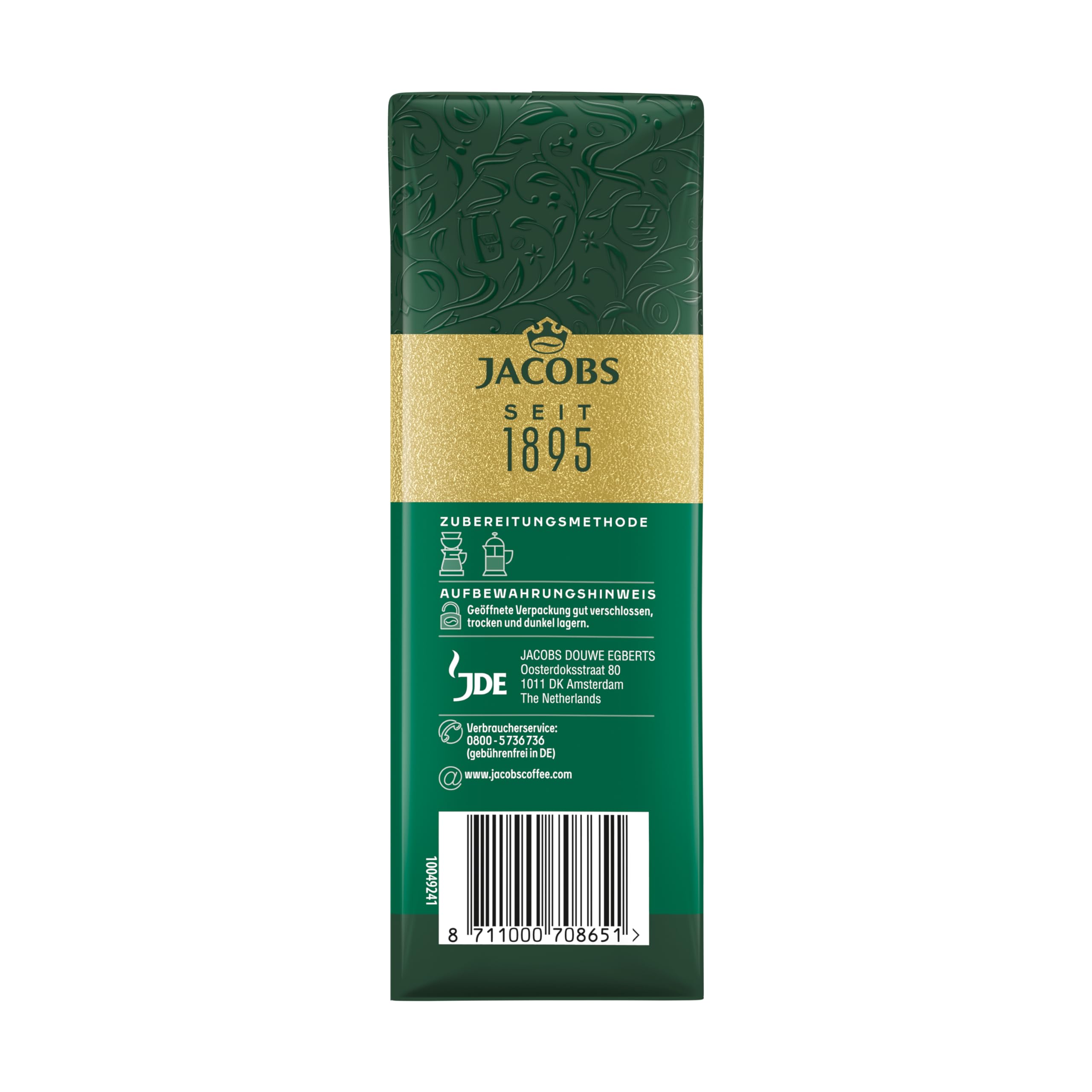 Jacobs Krönung Classic, Gemahlener Röstkaffee, Mittlere Röstung, 500g (1er-Pack)