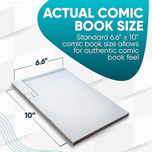 Miniatura 3 de Koala Tools - Libro de cómics en blanco, cuaderno de bocetos de cómic con paneles dinámicos, 6.6 x 10 pulgadas, 28 páginas, paquete de 3