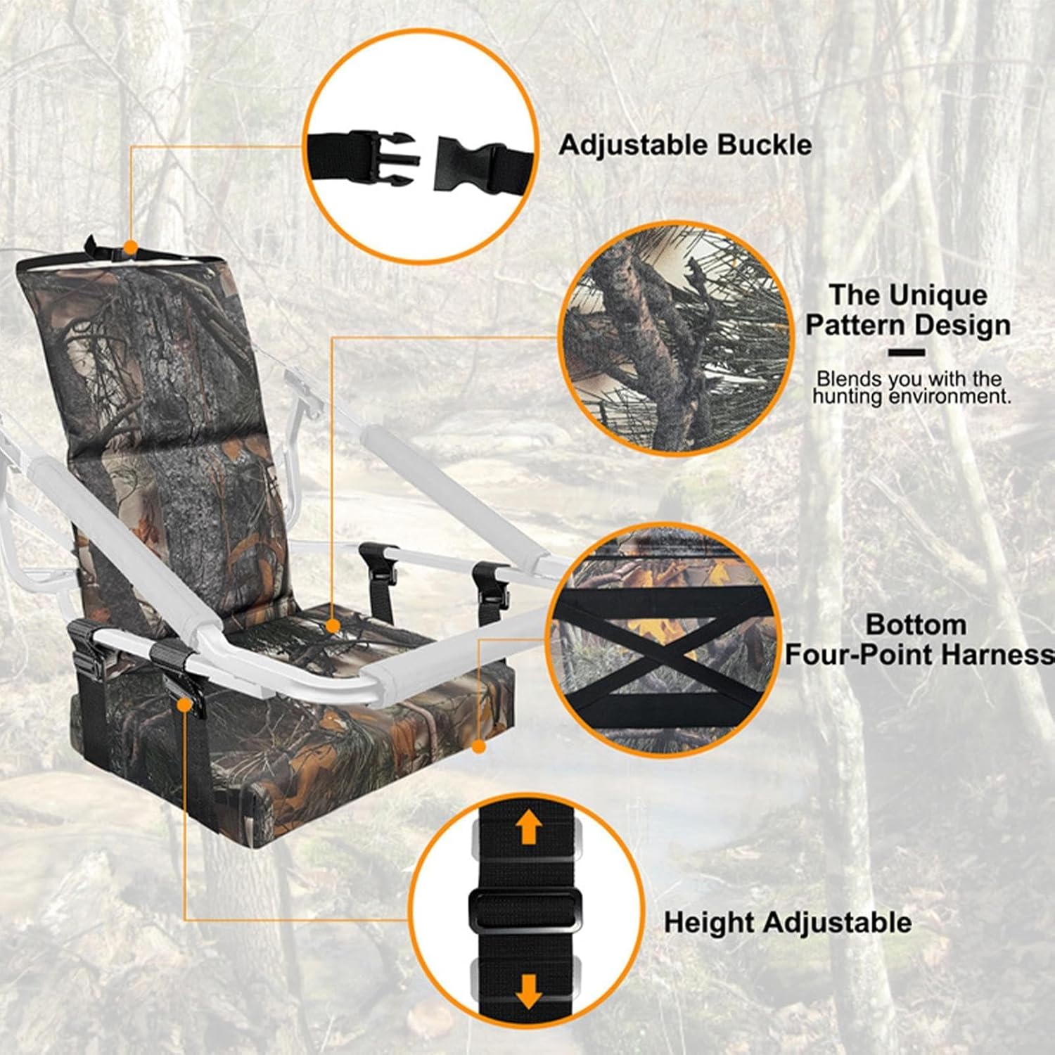 ハンティングクッション | 防水 狩猟用シートパッド - キャンプ用品 ビーチ ピクニック BBQ ハイキング 公園 釣り用 アクセ