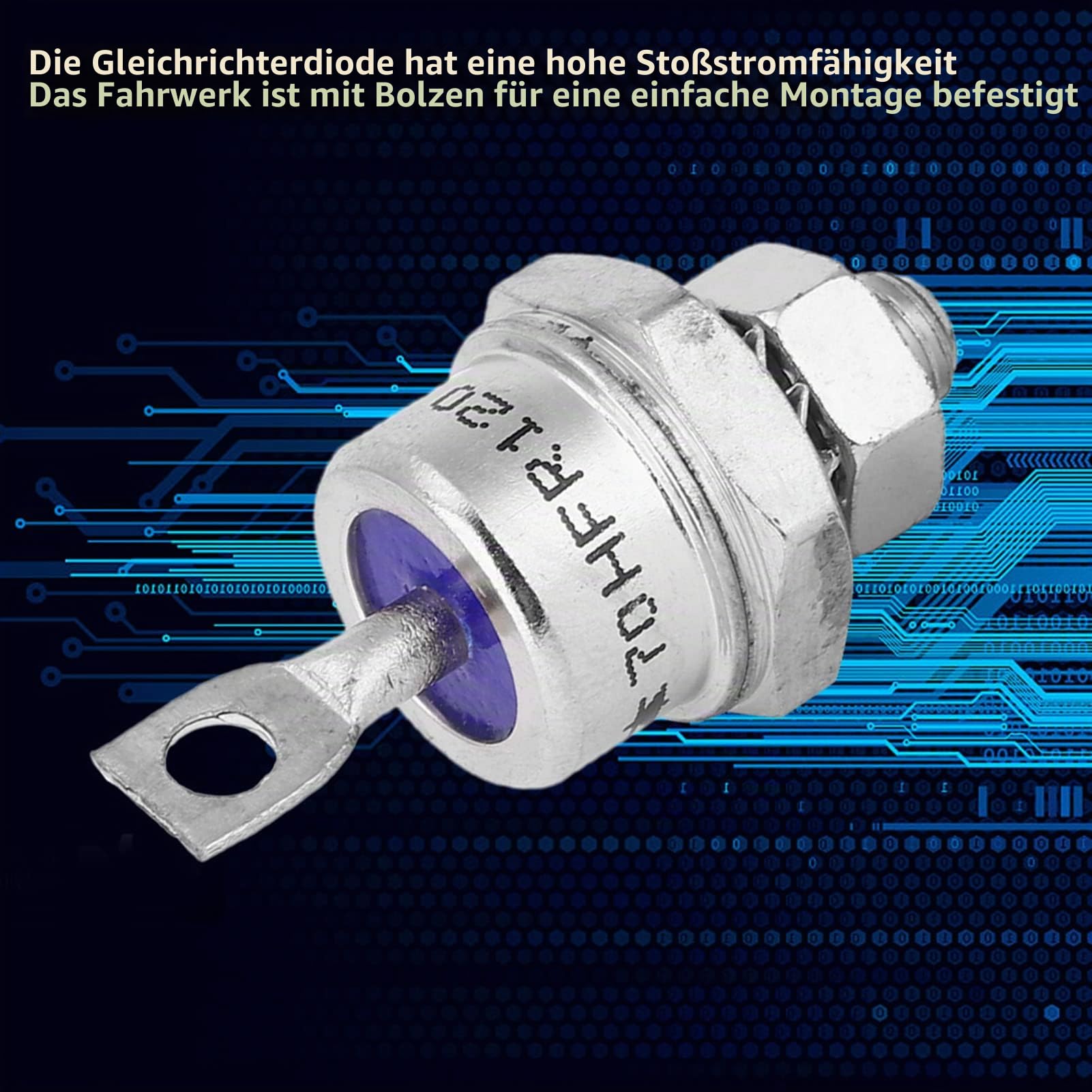 5 Paar Gleichrichterdioden Spirale für Batterieladung 70HFR120/70HF120 Effiziente Eisenbasis Gleichrichter für reibungslose Stromumwandlung und optimale Batterieladung