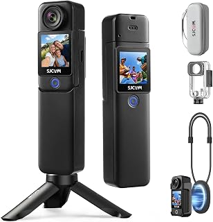 SJCAM C300 4K 运动相机 | Vlog相机 口袋相机 7小时持续电池 | 6轴电子防震 154°广角 | 双触摸屏 可穿戴机身相机 | 8倍变焦对应 3800mAh大容量