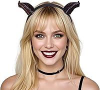 MOSTORY 3D Ox Devil Horns Headband - Detachable Gothic Horns for Halloween Cosplay, Renaissance Faire Adult Costume Party