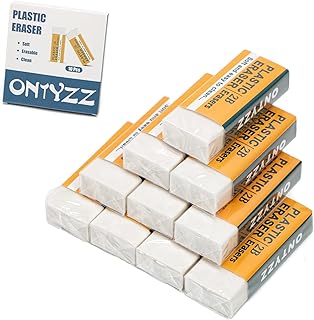 ONTYZZ 10 Pcs White Erasers Soft Art Erasers Large White Eraser for Office Writing Drawing