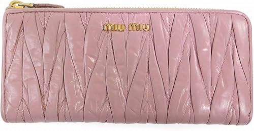 Amazon ミュウミュウ Miumiu 長財布 マテラッセ レザー X7455 中古 財布
