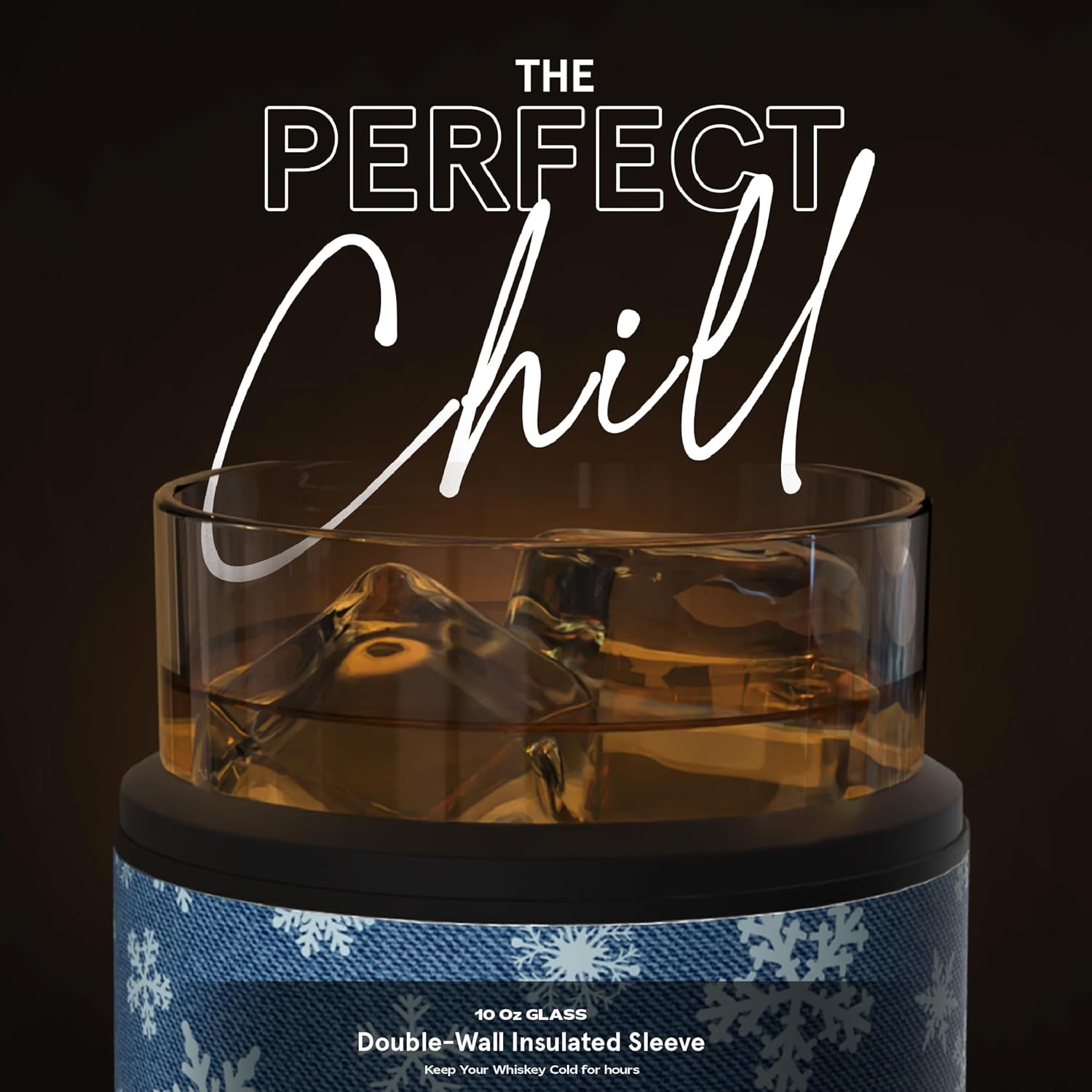 asobu Whiskey Sleeve Glass – Insulated Bourbon Tumbler with Premium Rocks Glass, BPA-Free, Double-Wall Stainless Steel, Keeps Drinks Cold Longer, 10.5oz - Image 2