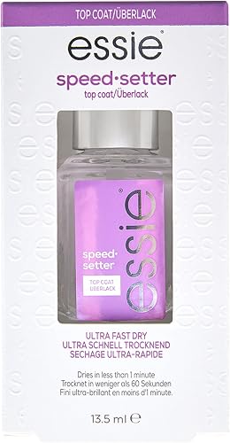 essie Nail Polish Nail Care Speed Setter Quick Dry Ultra Shine Fast Drying Nail Varnish Top Coat, 13.5 ml