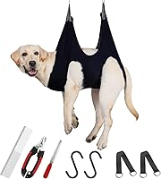 Vista 19 de Guzekier Arnés de hamaca de aseo para perros y gatos para perros, arnés para perros para aseo, bolsa de sujeción para hamaca para perros