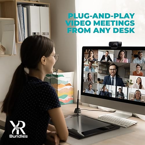 Miniatura 8 de Logitech Webcam C920 HD Pro Bundle con trípode obturador de privacidad y paño de limpieza cubierta de privacidad micrófono de cámara web de