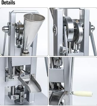 TDP-0 Manual Single Punch Press Machine/Candy Sugar Press Machine/Lightweight Mini Type 20KG - Hand-Operated for Precision Pressing