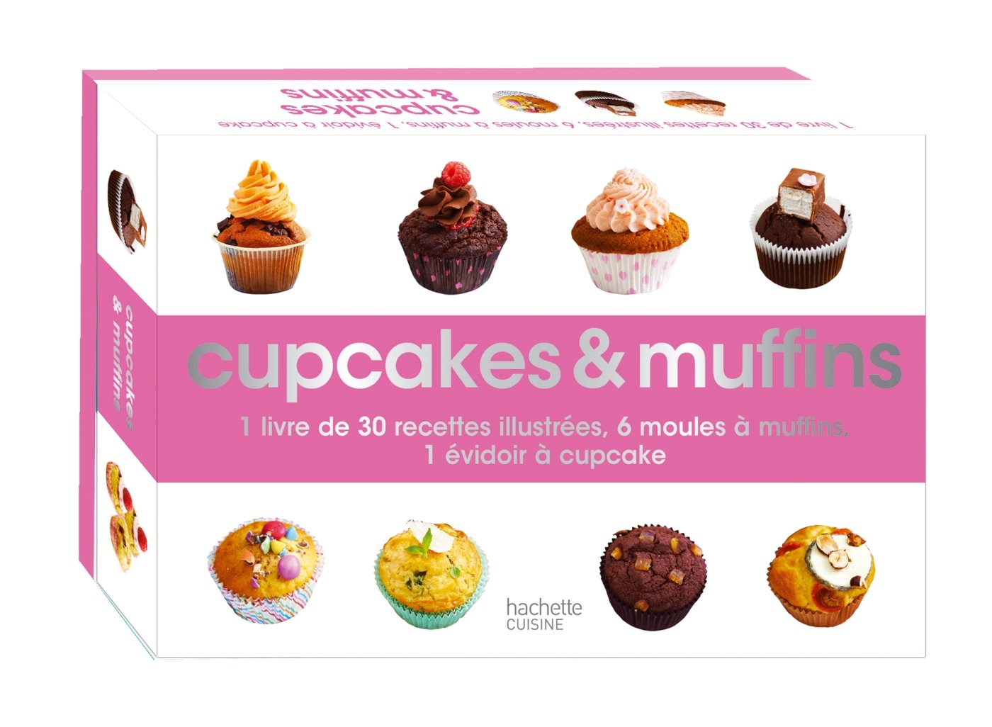 Cupcakes & muffins: Coffret avec 1 livre de recettes illustrées, 6 moules à muffins et 1 évidoir à cupcake