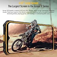 Vista 6 de Ulefone Armor X13 12GB+64GB Smartphone resistente desbloqueado, MTK Helio G36 Android 14, cámara de visión nocturna de 50 MP+24 MP, 6.52 pulgadas