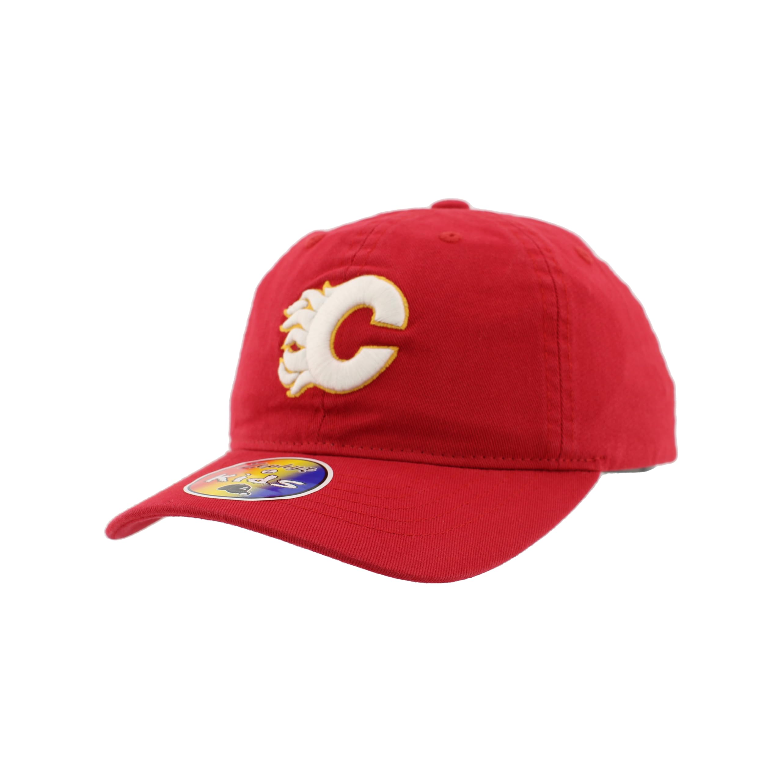 Photo 1 of Calgary Flames NHL Officially Licensed Youth Adjustable Hat Scholarship Icon Team Color
