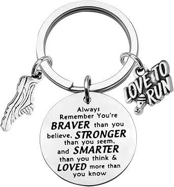 Running Keychain Runners Gift Run Keychain Runners Gifts Running Jewelry Inspiration Gifts Love to Run Charm run keychain