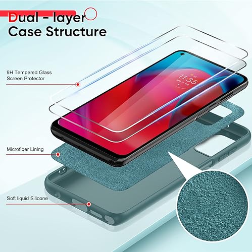 Miniatura 3 de LeYi Funda para Moto G Stylus 2021 4G, G Stylus no para G Stylus 2020  5G con 2 protectores de pantalla de vidrio templado y protector de lente de