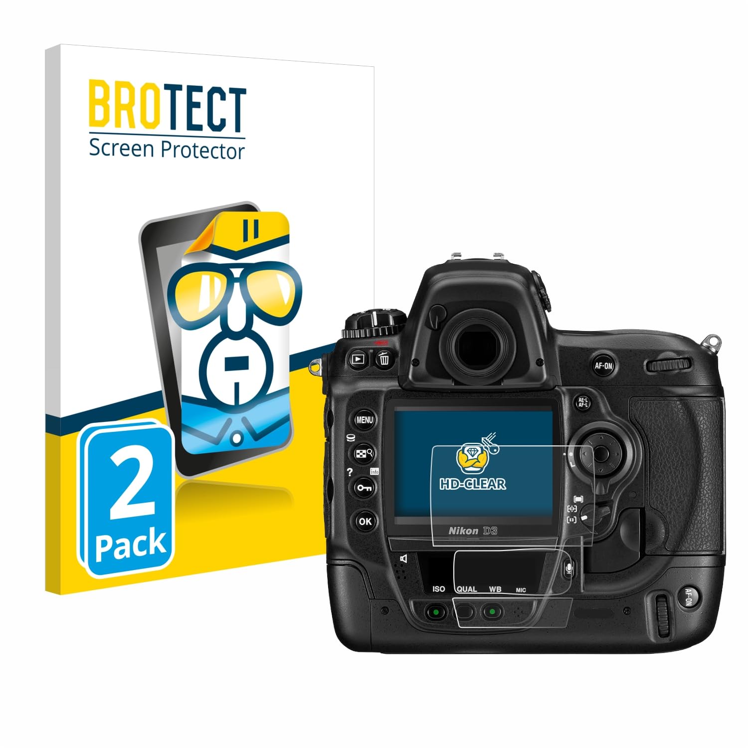 BROTECT Schutzfolie Für Nikon D3300 – 2 Stück, Ultraklar & Kratzfest