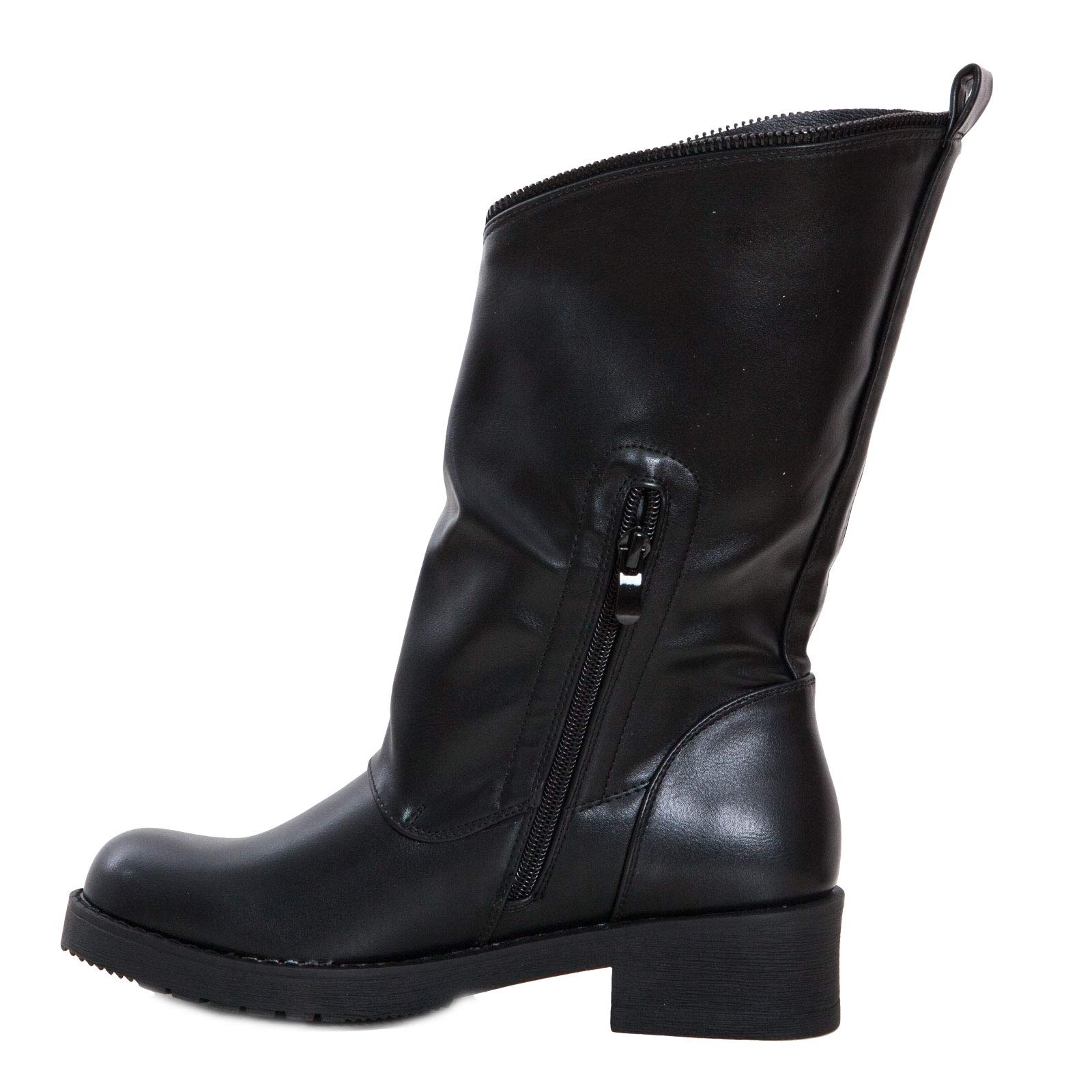 Toocool - Stivali Donna Bassi Biker Boots Motociclista Stivaletti Fibbie Anfibi SA9907