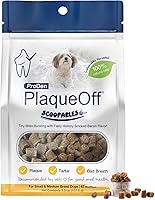 Vista 10 de ProDen PlaqueOff masticables con algas orgánicas - para perros y gatos de razas pequeñas y medianas - Apoya dientes, encías y aliento saludables