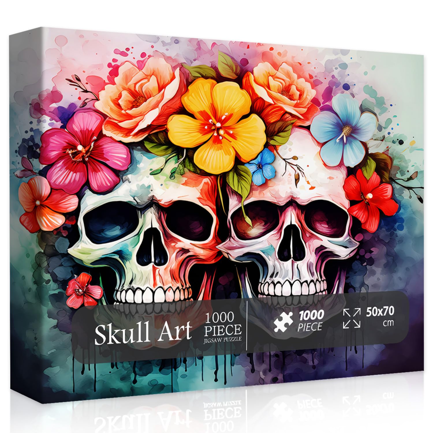 その他 Jigsaw Puzzle SKULLS FLOWERS BLUE SIGNAL 村上隆 SKULLS & FLOWERS BLUE SIGNAL Takashi Murakami Skulls