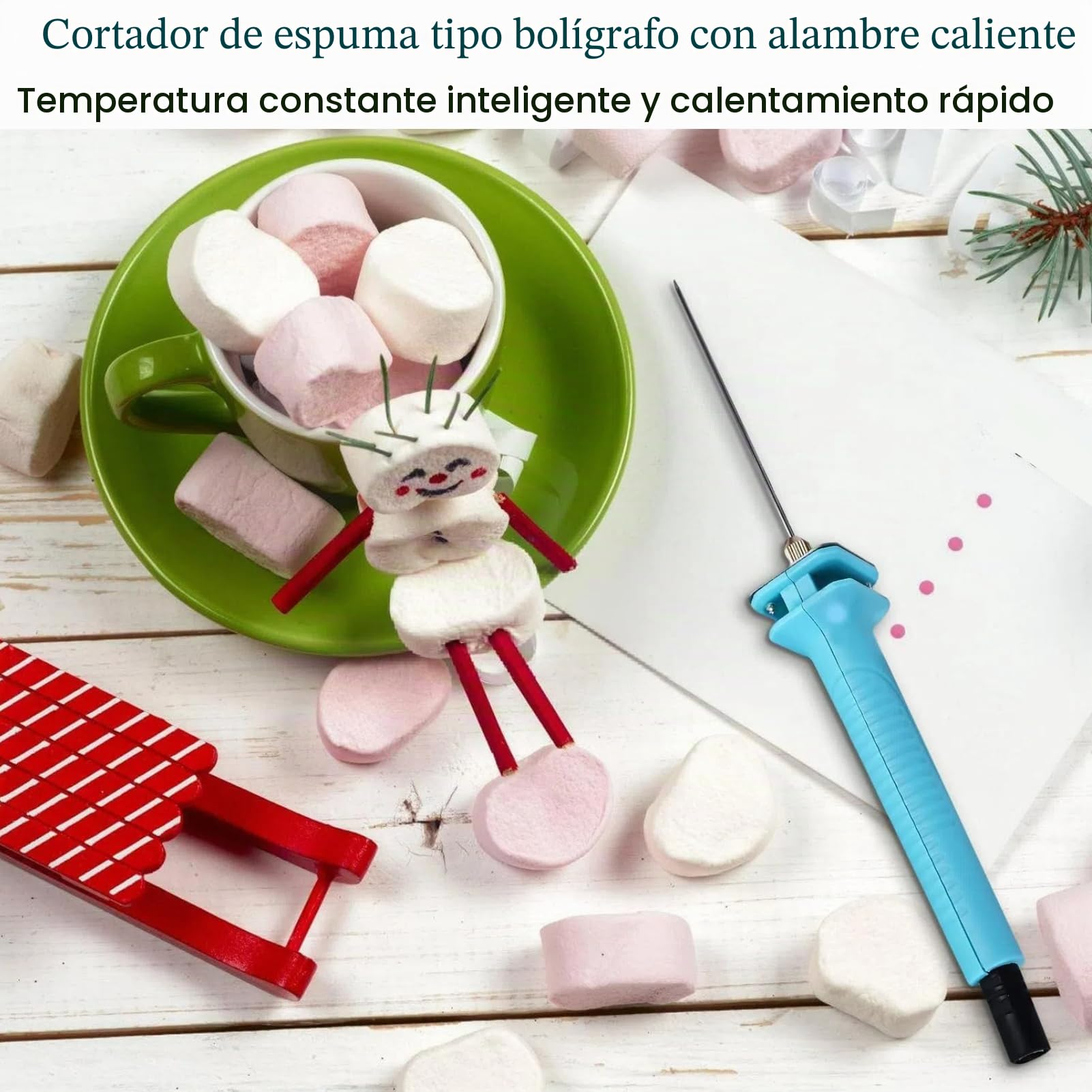 SEAFRONT Cortador de Alambre Caliente Pluma de Grabado Eléctrico 30W 25cm Máquina Cortadora de Poliestireno Kit Herramientas Profesional con Adaptador de Corriente Incluido
