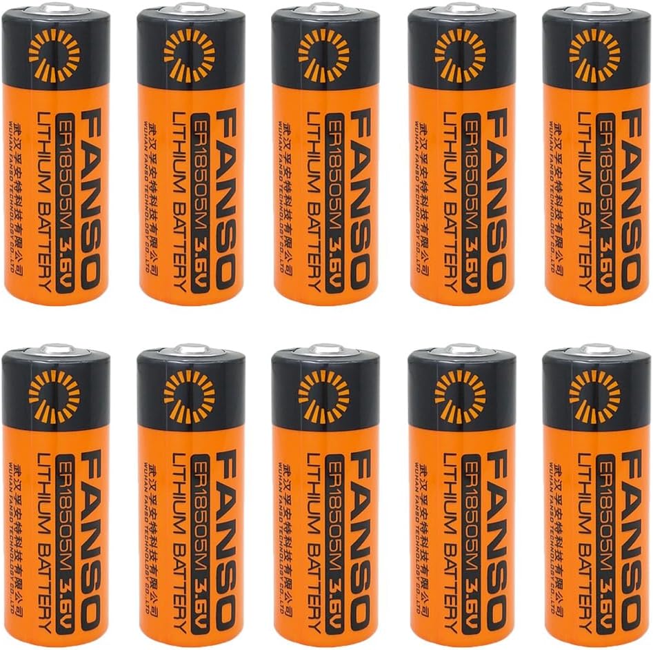 (10-Pack ER18505M 3.6V 3500mAh A Size Non Rechargeable Disposable Lithium Sub Battery Li-SOIC2 Battery (No Plug)