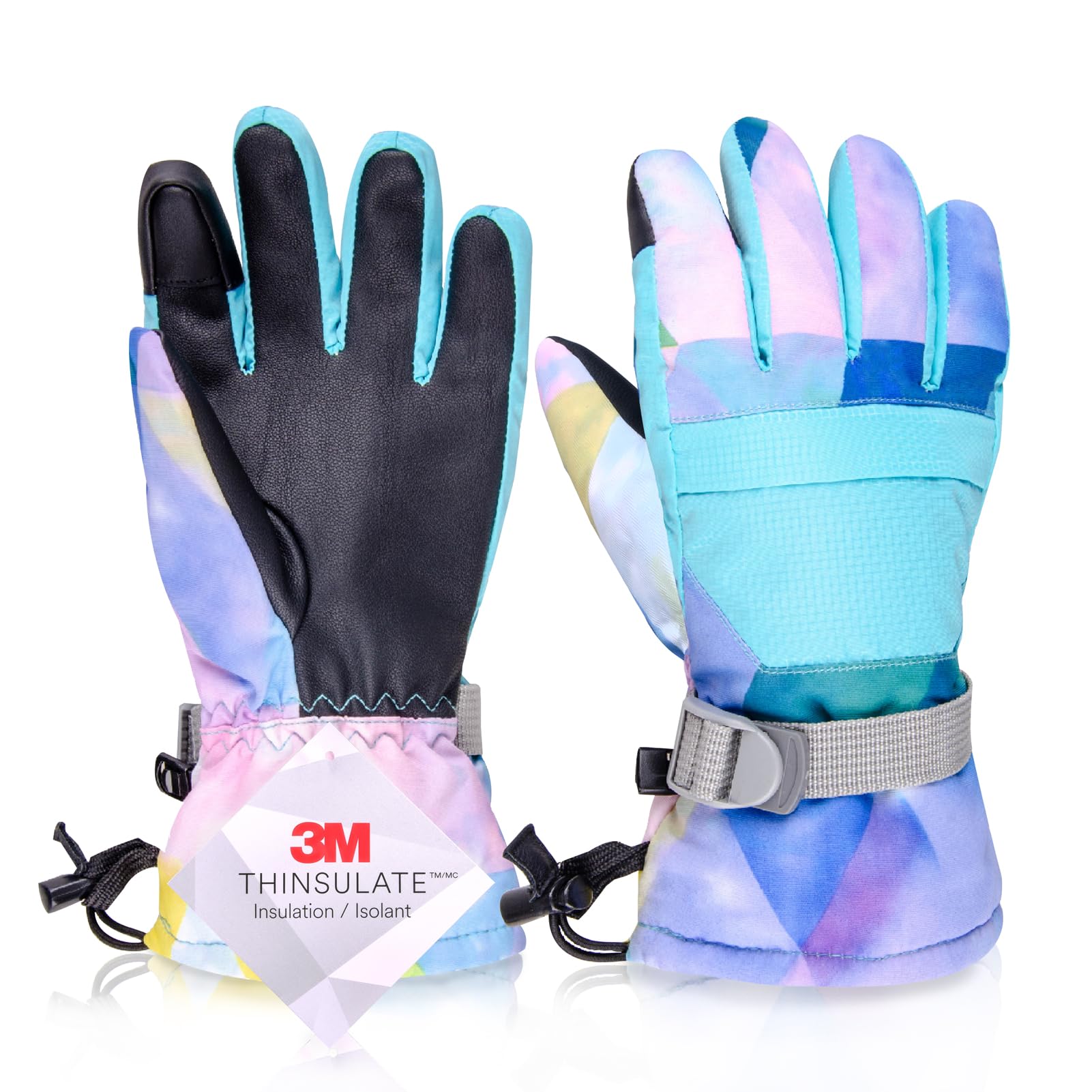 Azarxis Kids Ski Gloves Winter Warm Snow Glove for Boys Girls Cycling Snowboarding Skating