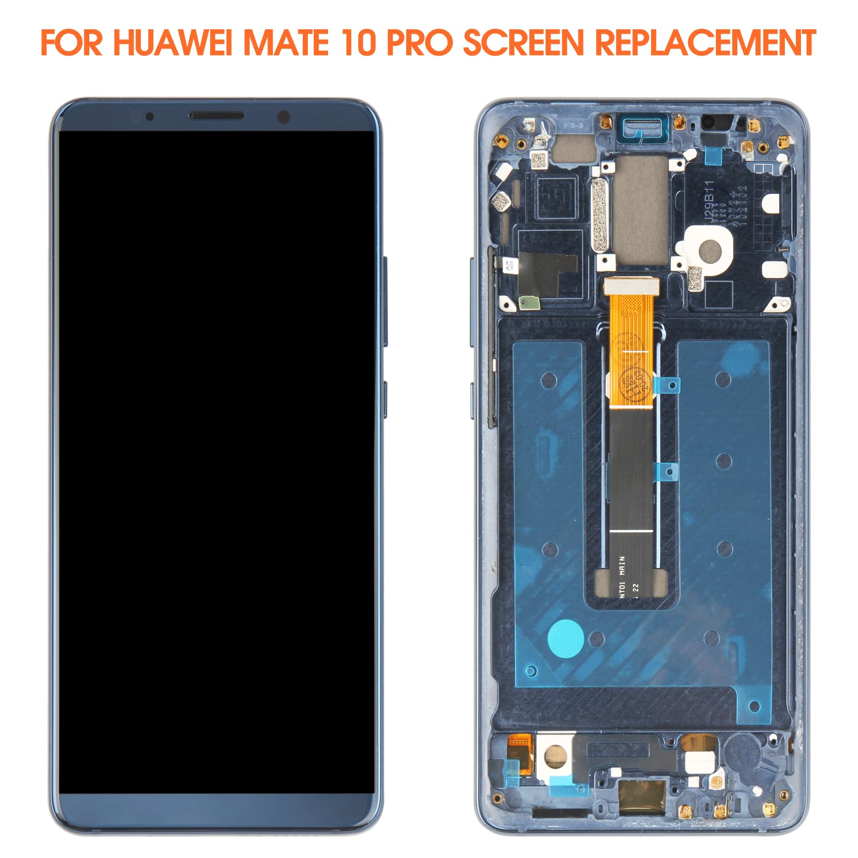 AGCUT Schermo LCD per Huawei Mate 10 Pro LCD Display per Mate 10 Pro BLA-AL00 BLA-TL00 BLA-A09 BLA-L09 6.0" Schermo di Ricambio Touch Screen Assembly con Riparazione (Blu con Telaio)