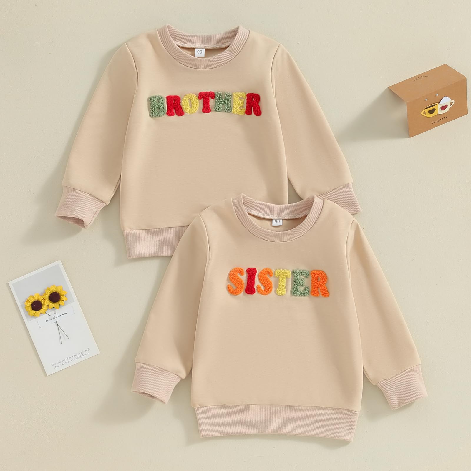 DOSYZTO Toddler Boy Outfit - Big Brother Sweatshirt & Pullover Sweater (5-6 Years)
