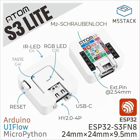 M5Stack Official ATOMS3 Lite ESP32S3 Dev Kit