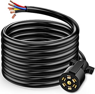 Nilight 7Way 16FT 7 Way Trailer Extension Cord Heavy Duty