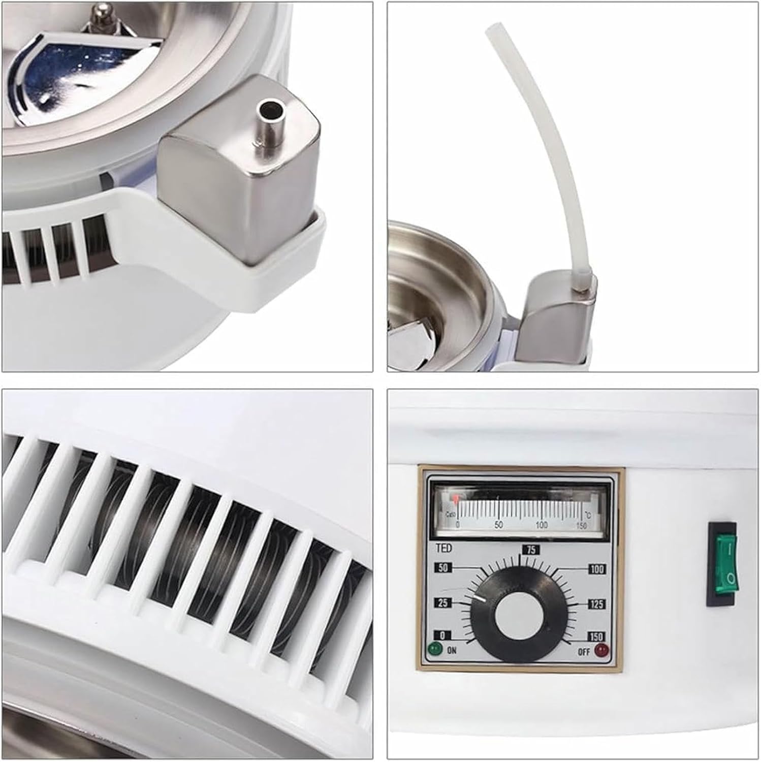 4L Water Distiller, Electric Countertop Alcohol Distiller1L/H Home Pure Water Alcohol Distiller Filter Machine, Stainless Steel Inner, Adjustable Temperature, Overheat Protection