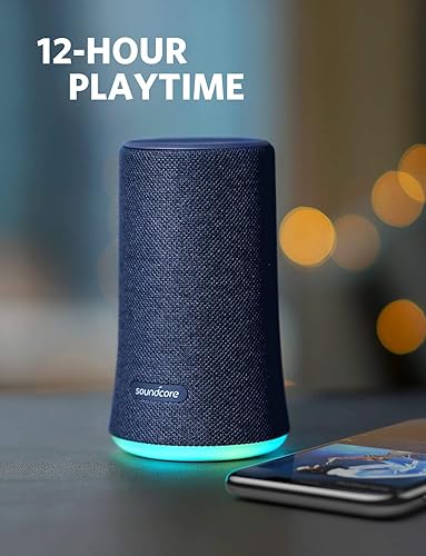 Miniatura 7 de Soundcore Altavoz inalámbrico Flare de Anker - Altavoz portátil para fiestas con sonido de 360, graves mejorados, luz LED ambiental, IP67 a prueba
