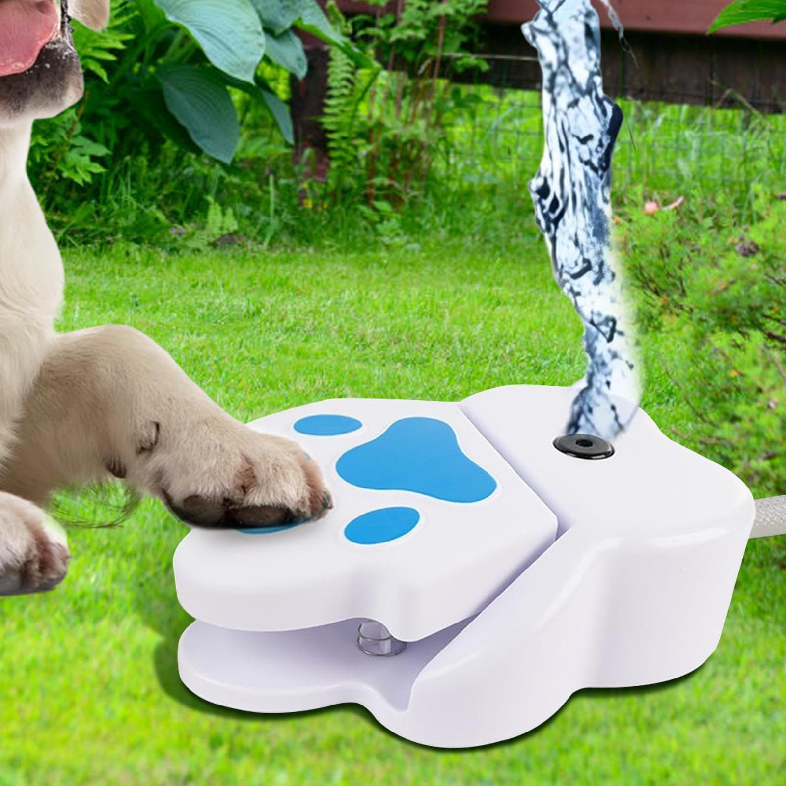 Step On Hundebrunnen – 25 X 19,5 X 7,5 Cm, Pfotenaktivierter Wassersprinkler Für Haustiere, Trinkspender Für Den Außenbereich | Langlebiger Trinkbehälter Für Hunde Für Den Garten, Hof, Terrasse, Rasen