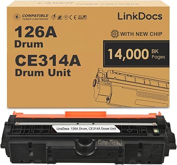 LinkDocs Compatible 126A Imaging Drum Unit Replacement for HP 126A CE314A Drum for Used in HP Color Laser-Jet 100 MFP M175a M175nw M275 M275nw CP1025 CP1025nw Laser Color Printer