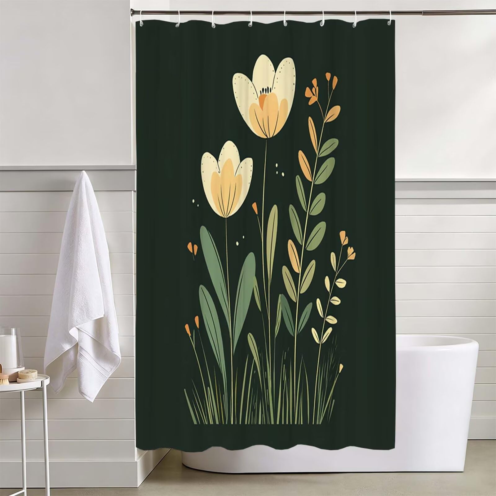 Grün Duschvorhang, 180x180cm Duschvorhang Badewanne L-128