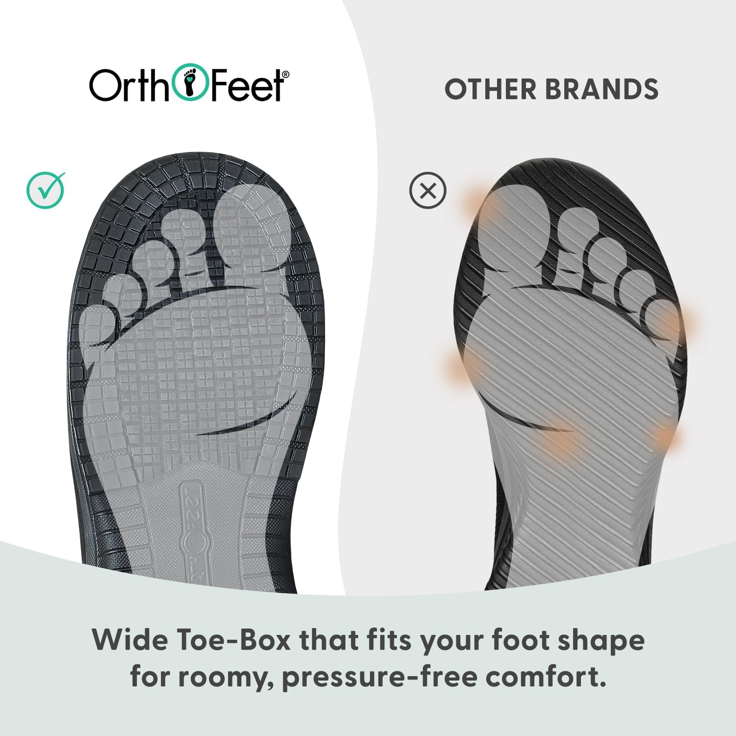 Orthofeet Men's Orthopedic Comp-Toe Cobalt Work Shoes - Image 6