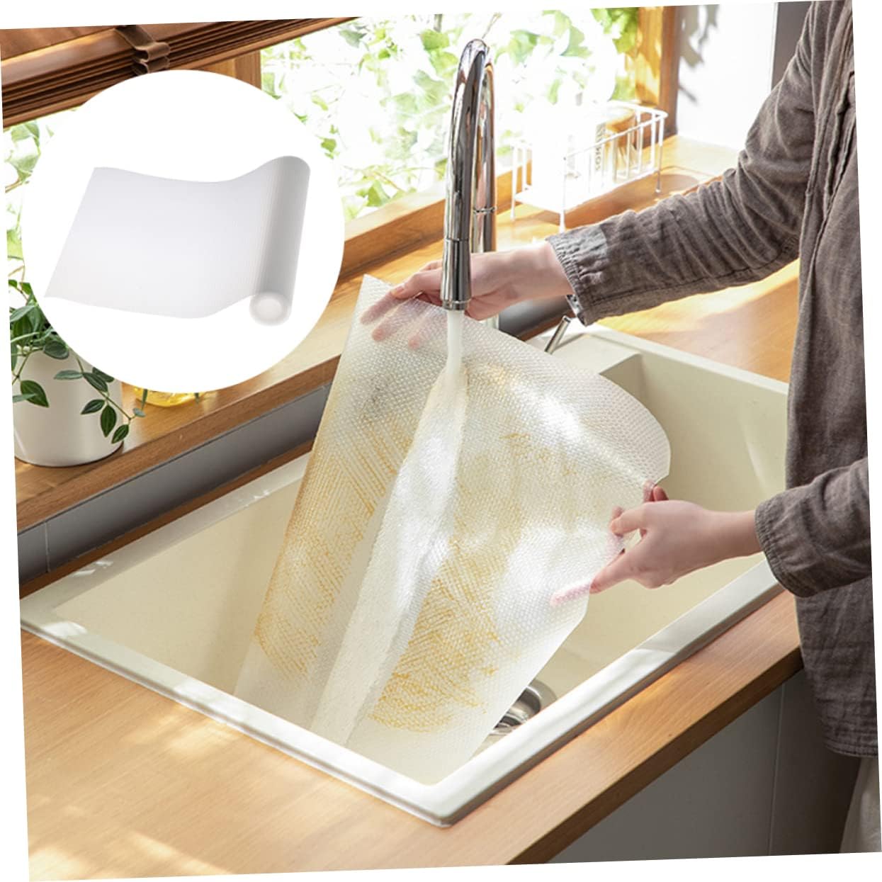 Alipis 2pcs Eva Refrigerator Mats Non-Slip Shelf Liners for Cabinets Easy to Clean Protective Mats for Home Kitchen Organization