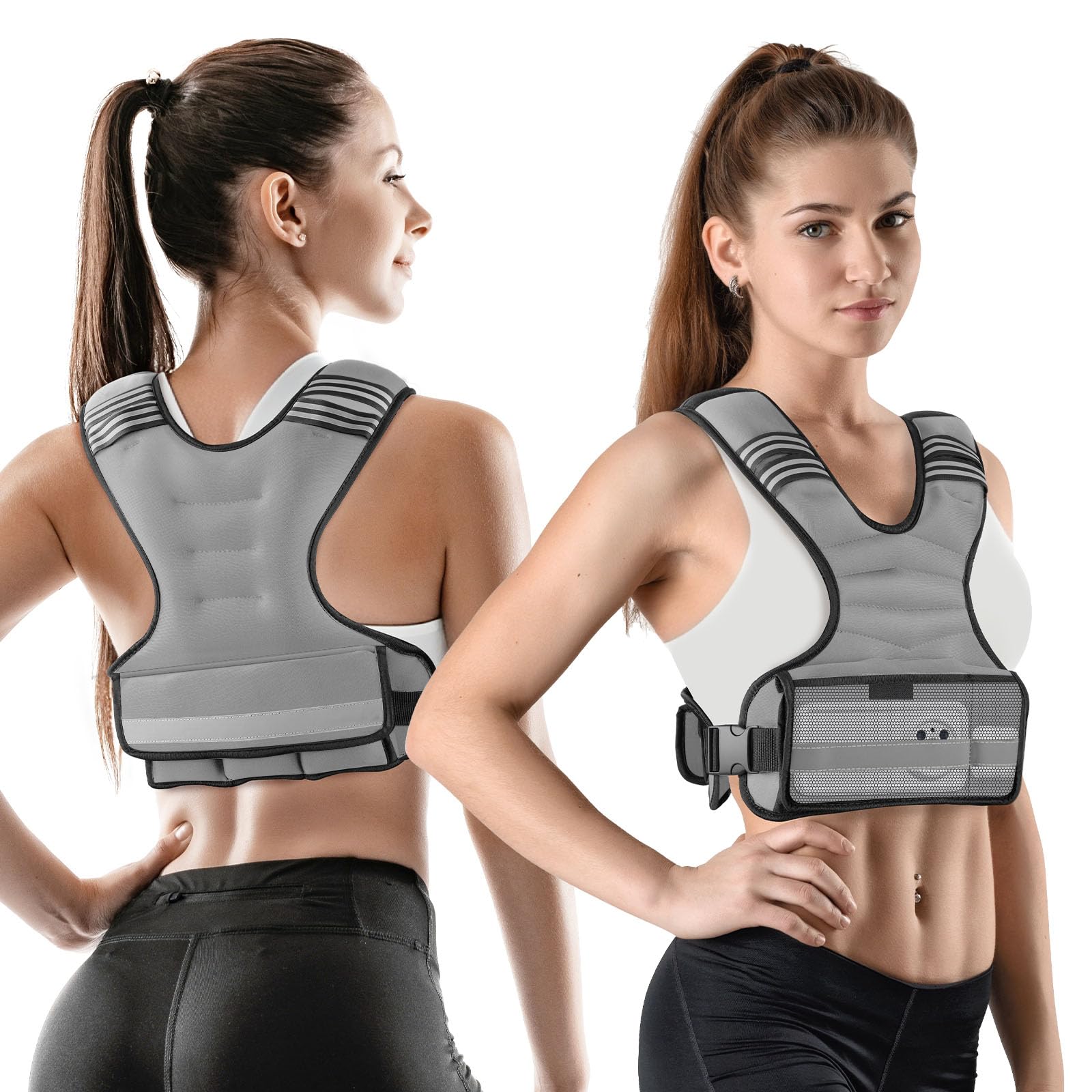 Weighted Vest Woman Adjustable Weights For Walking 6-12lb 12-18lb Weighted Vest Woman with 6 Ironsand Weights Weight Vest