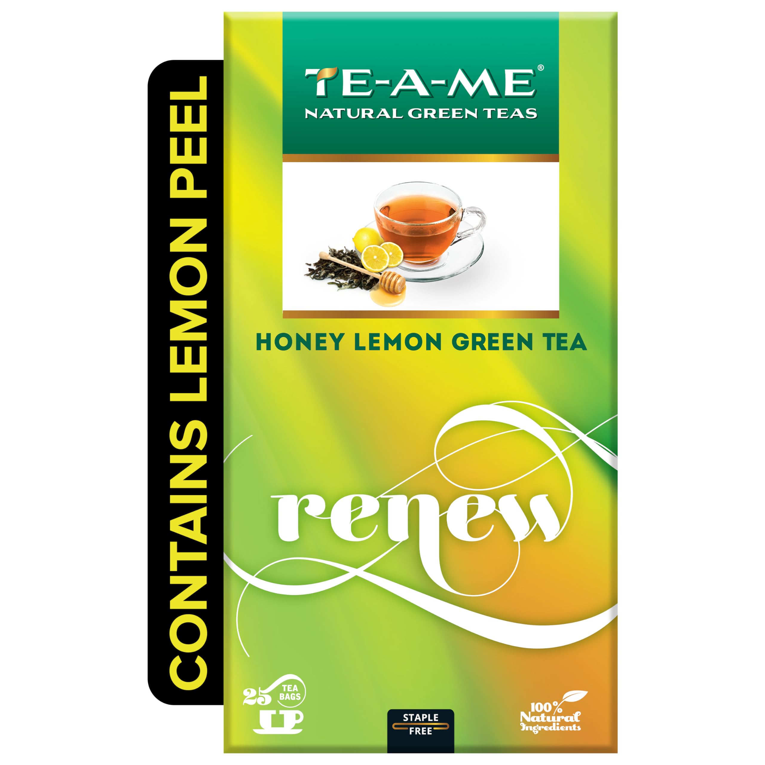 TE-A-ME Green Tea Bags 25 pcs - Honey Lemon | Green Tea - Lemon and Honey | Honey Lemon - Green Tea Bags | Goodness of Lemon Peel (B00P62VHD6) Amazon Price History, Amazon Price Tracker