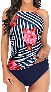 Conjunto de roupa de banho de duas peças biquíni biquíni tanquíni de elastano modesto de cintura alta triângulo conjunto de duas peças