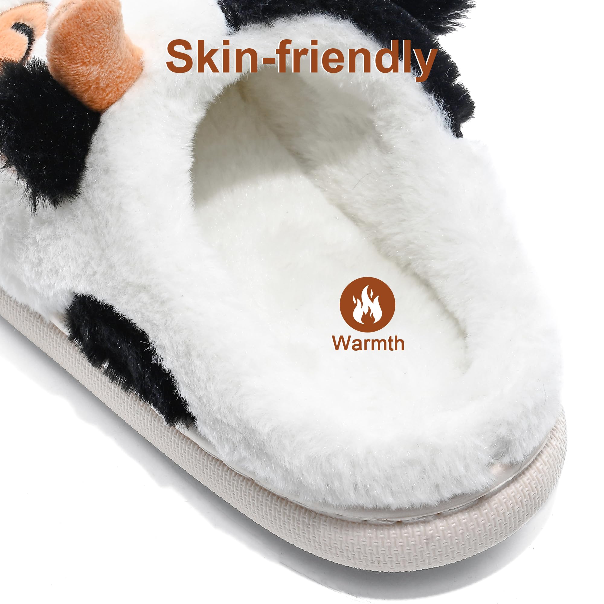 Cute Animal Slippers for Women - Fuzzy Plush Memory Foam Indoor, Machine Washable Cozy House Shoes