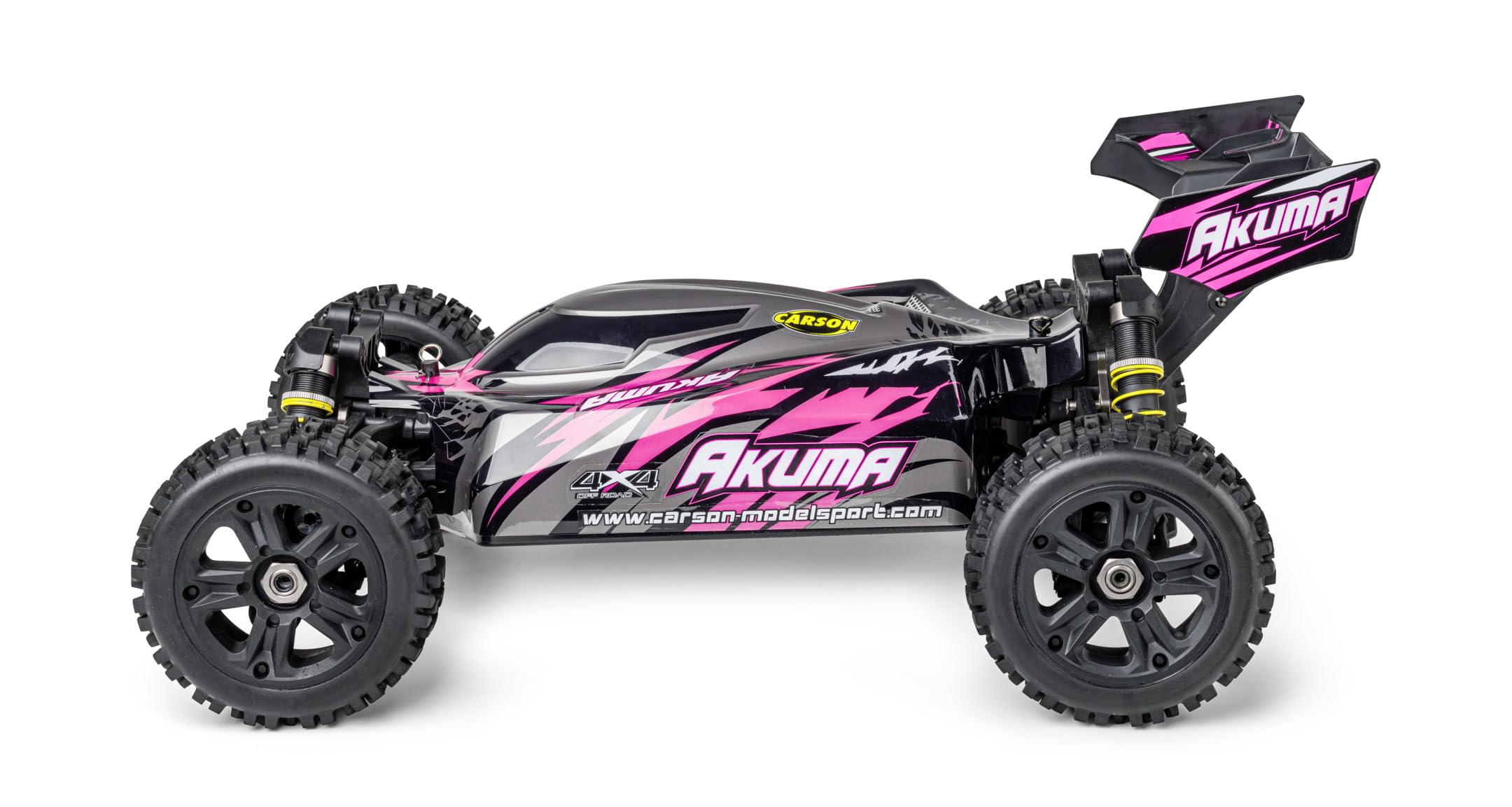 Carson 500409083 1:8 Akuma Buggy 4WD 100% RTR różowy - zdalnie sterowany samochód, offroad, wysokiej jakości, samochód RC, samochód RC 70 km/h, zdalnie sterowany wózek spacerowy, silnik bezszczotkowy
