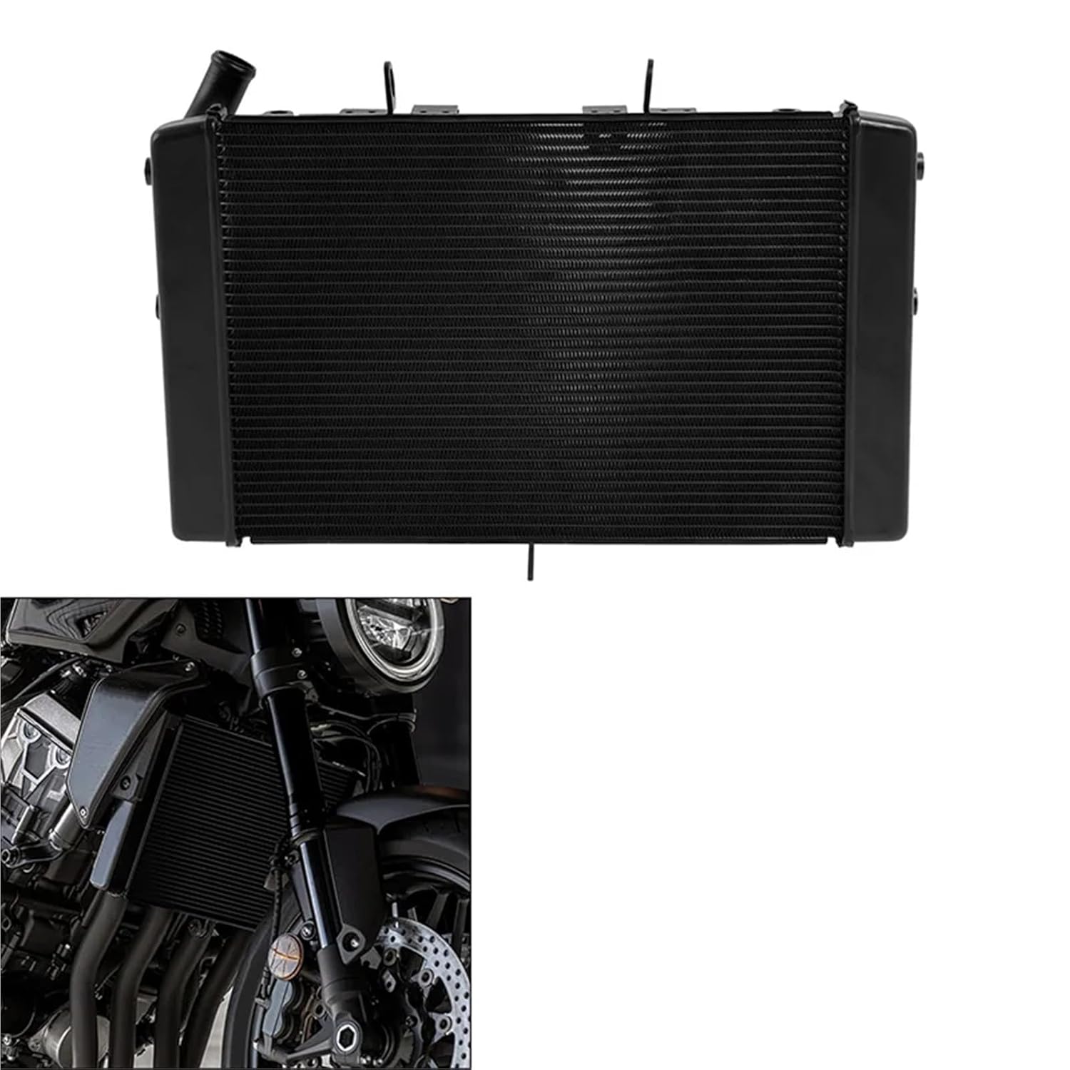 Black Radiator Cooler Cooling Compatible with H CB1000R CB 1000R 2021 2022 2023 2024 Motorcycle