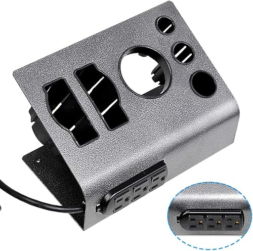 Miniatura 6 de BYOOTIQUE - Secador de soplado de mesa de 6 agujeros y soporte para plancha de pelo, soporte para aparatos de salón con 3 salidas, organizador