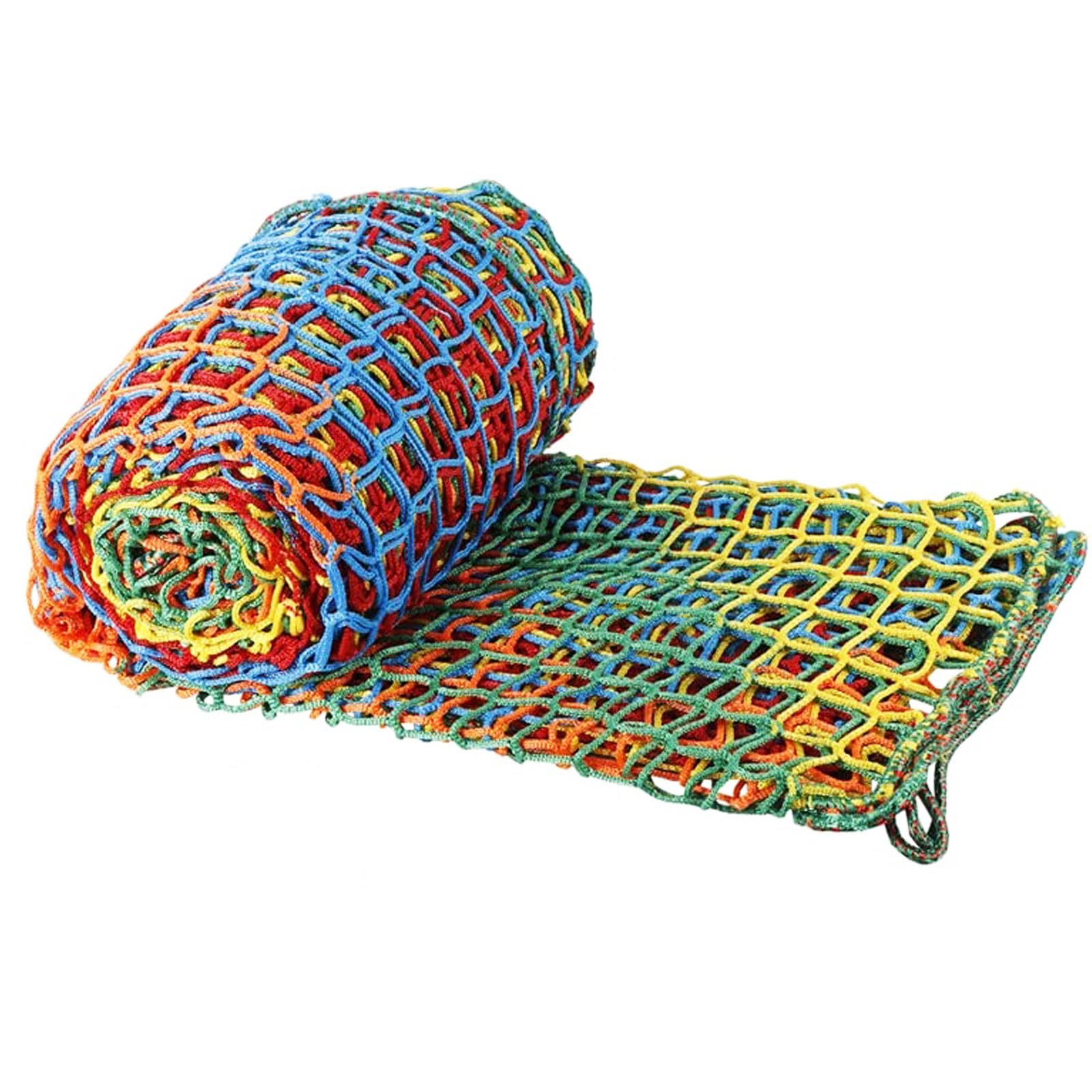 Filet d'escalade double couche en polyester coloré sans nœuds pour cabane de jardin 2x5m