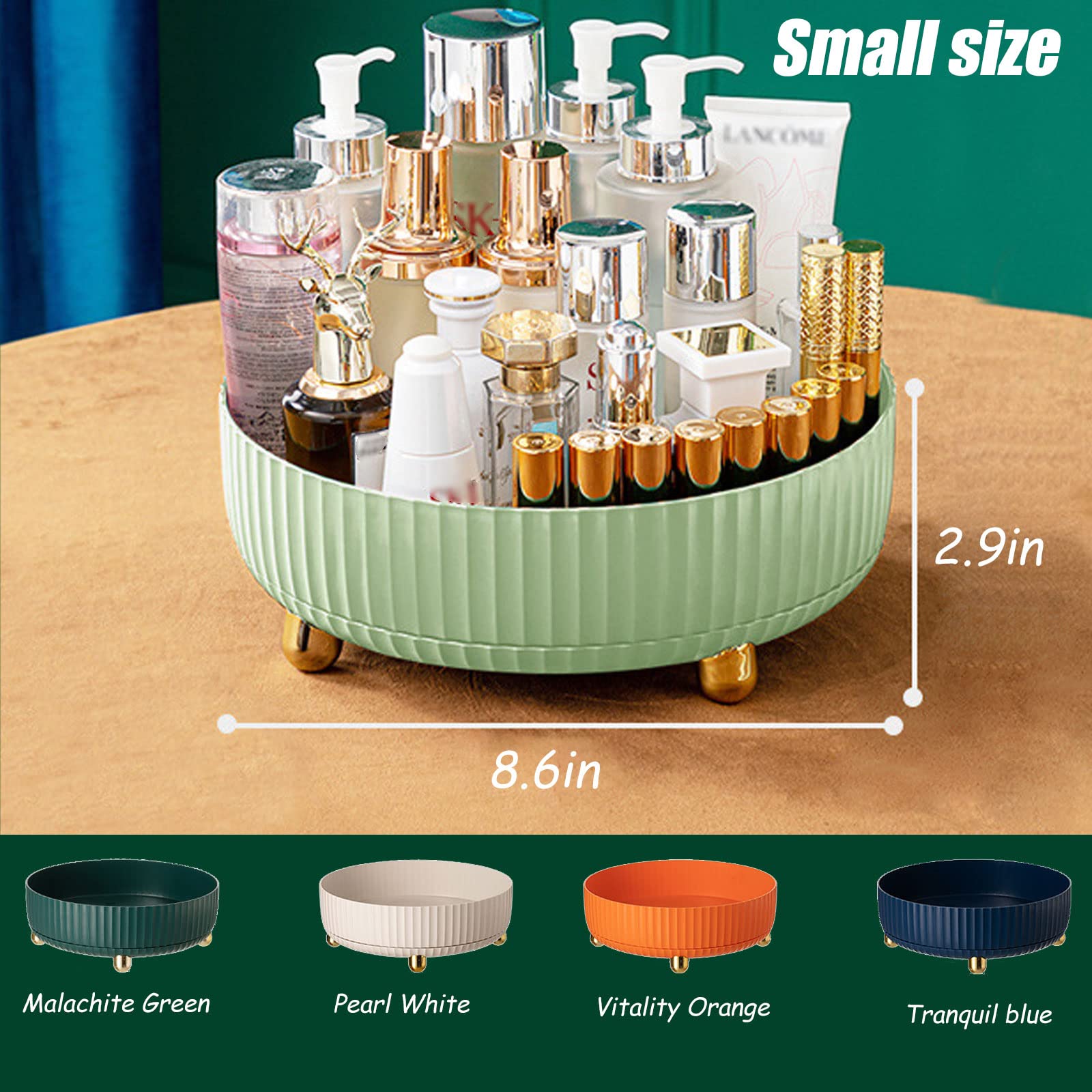 360° Lazy Susan Makeup – obrotowa kosmetyczka na blat szafki kuchennej – oszczędność miejsca rozwiązanie do przechowywania gramofonu