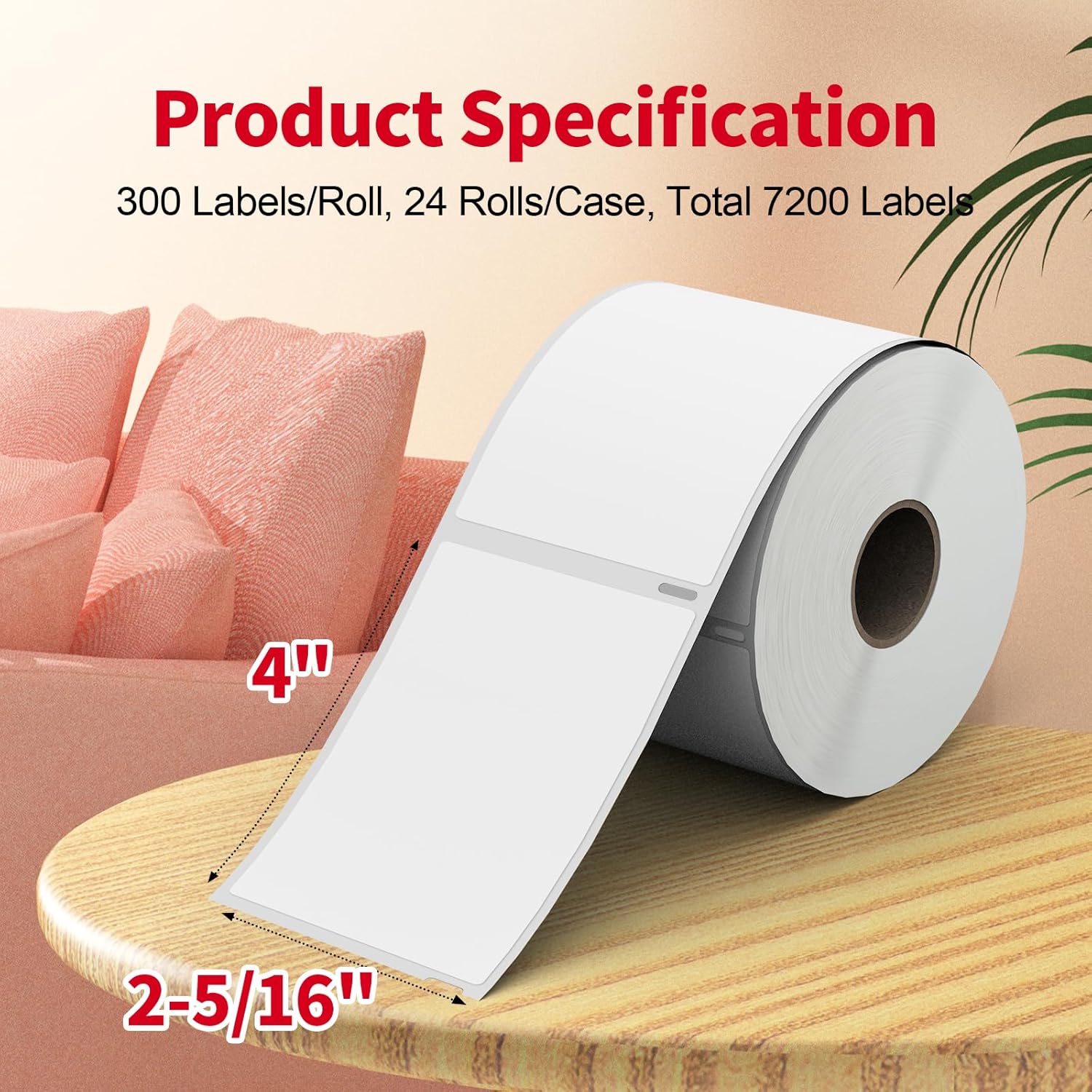 7200 Pcs 2-5/16" x 4" Labels Replacement Work with Dymo 30256 Shipping Labels (NOT FIT Dymo 550 & 5XL), Misofuki 24 Rolls Waterproof Direct Thermal Labels Used with Labelwriter 450,450 Turbo, 4XL - Image 3