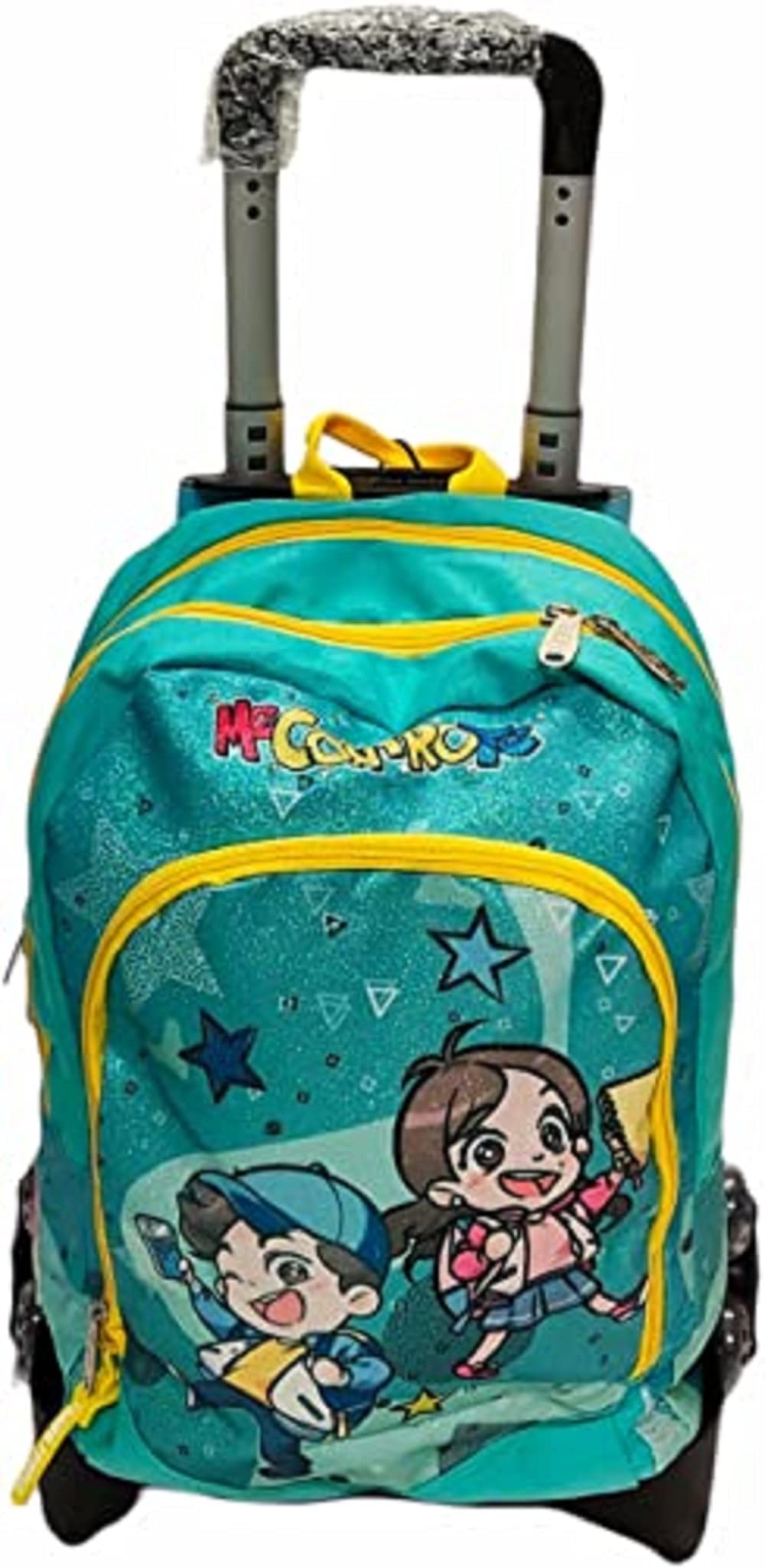 Batman Zaino Trolley Me Contro Te Glamour Verde Sganciabile 3 Ruote con Luci 46x30x20 cm + 1 Evidenziatore con Timbrino in Omaggio
