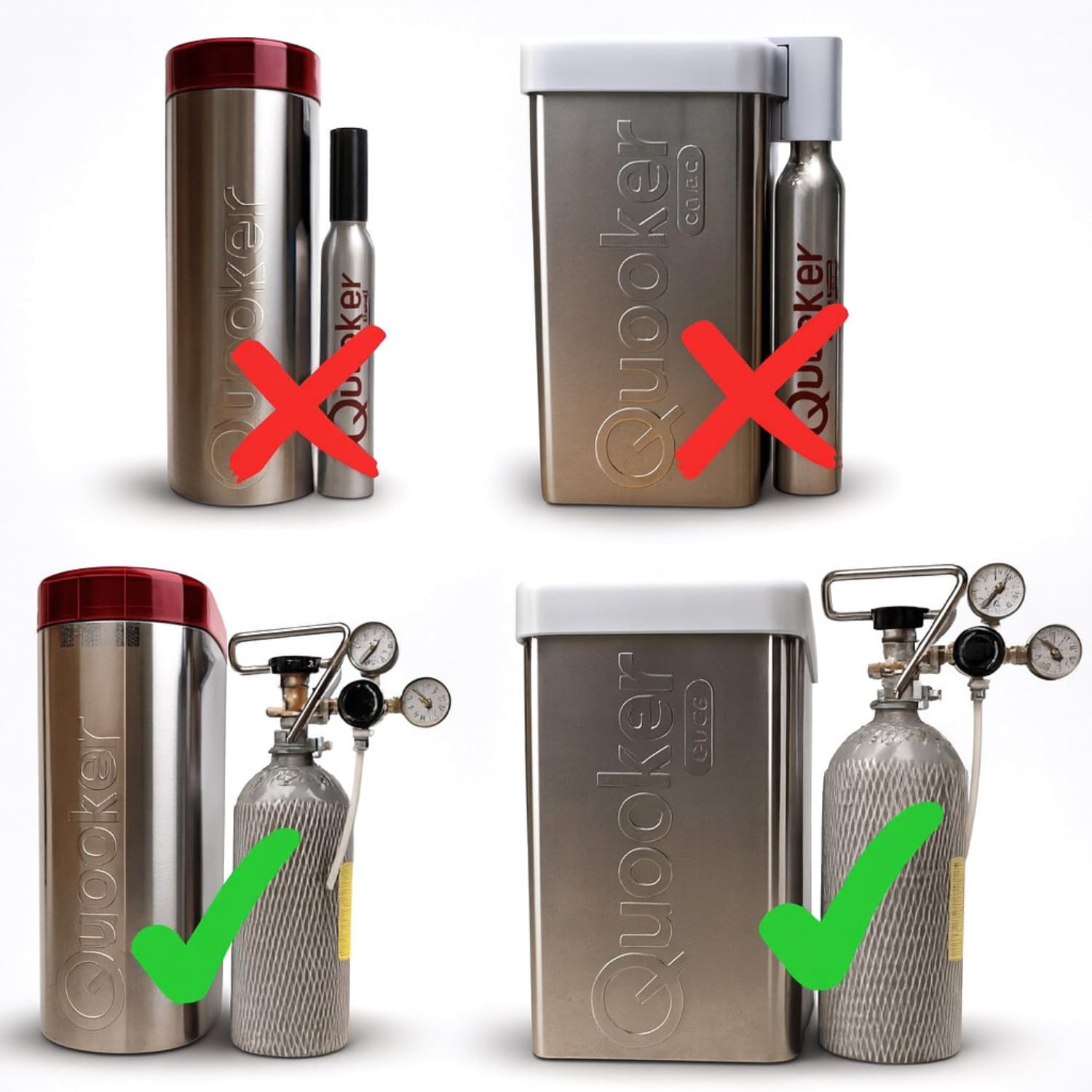 CO2 Pressure Regulator for Quooker Cube, Plastic, Adjustable Pressure 0-5.5 bar