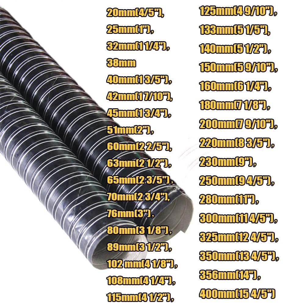 Conducto De Admisión De Aire Flexible De 51mm, Manguera De Ventilación Para Secadora De Silicona, Conducto De Admisión De Aire Robusto, Tubo Entrada De Freno(2m(6.5ft) x45mm(1 3/4"))